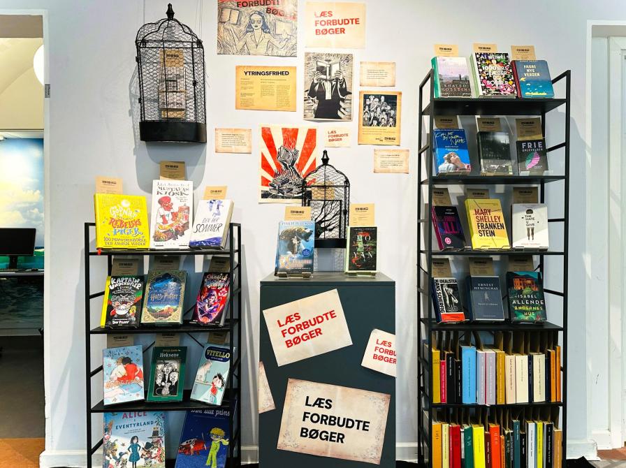 Udstilling af forbudte bøger på Køge Bibliotek